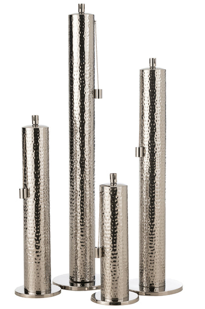 Taschenlampe Tiffany Edelstahl Silber Extragroß