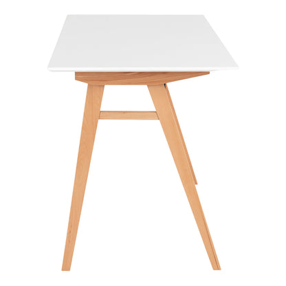Vojens Desk - Desk, white and natural 120x60x75 cm