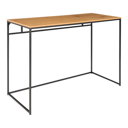 Vita Desk - Desk, oak look with black frame 100x45x75 cm