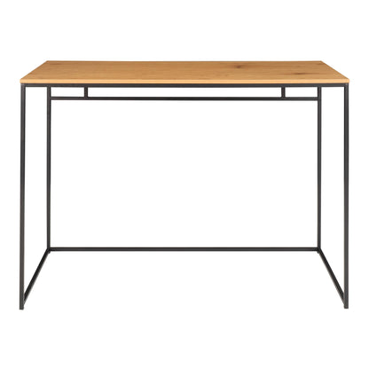 Vita Desk - Desk, oak look with black frame 100x45x75 cm