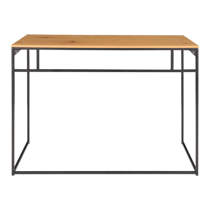 Vita Desk - Desk, oak look with black frame 100x45x75 cm