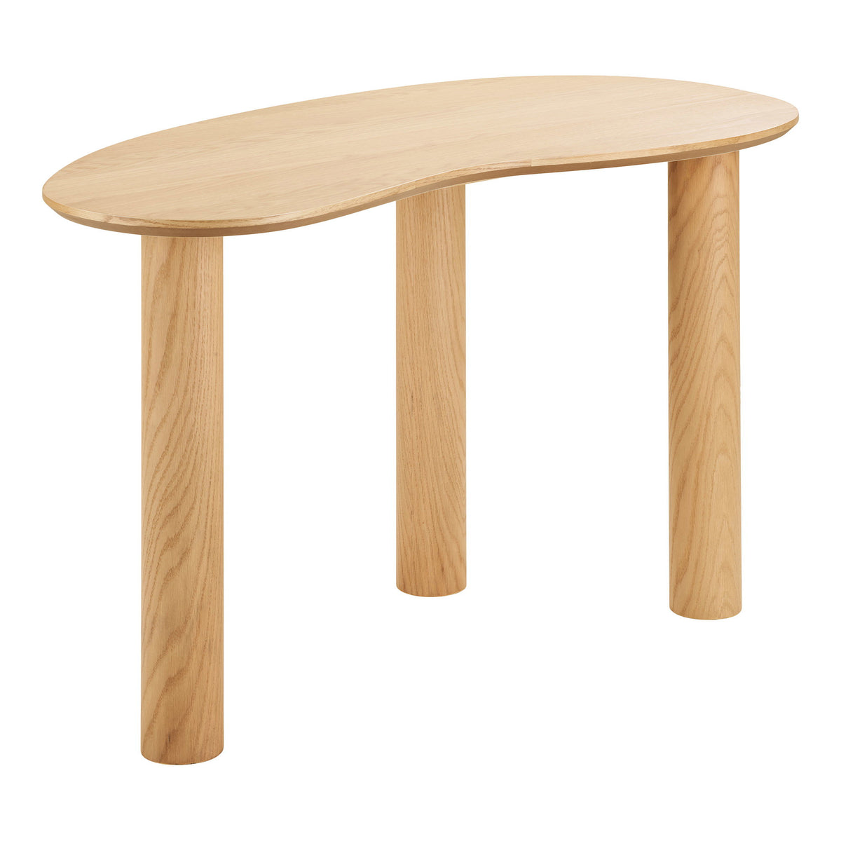 Bureau Livigno – eikenfineer, organische vorm, naturel, 120x60x75 cm