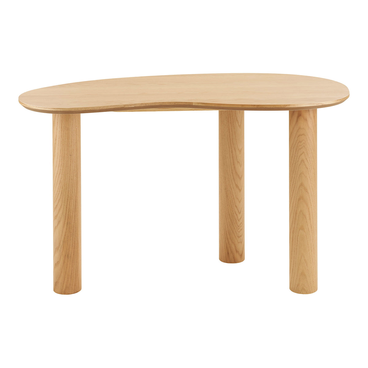 Bureau Livigno – eikenfineer, organische vorm, naturel, 120x60x75 cm