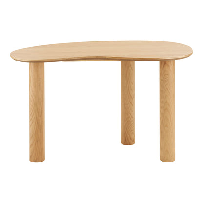 Bureau Livigno – eikenfineer, organische vorm, naturel, 120x60x75 cm