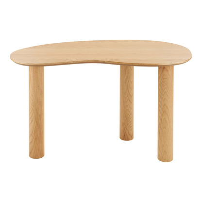 Bureau Livigno – eikenfineer, organische vorm, naturel, 120x60x75 cm