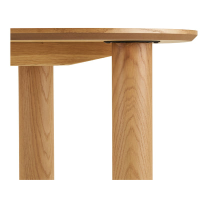 Bureau Livigno – eikenfineer, organische vorm, naturel, 120x60x75 cm