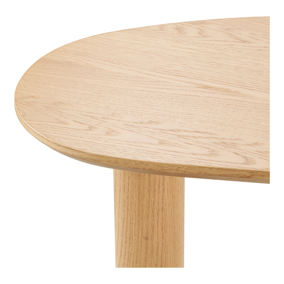 Bureau Livigno – eikenfineer, organische vorm, naturel, 120x60x75 cm
