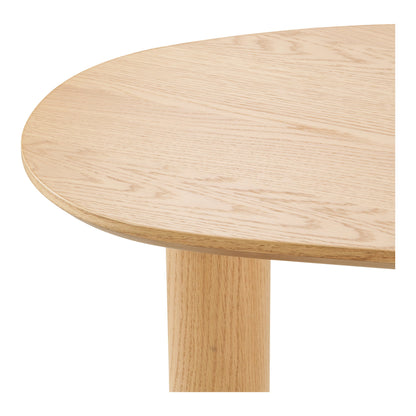 Bureau Livigno – eikenfineer, organische vorm, naturel, 120x60x75 cm