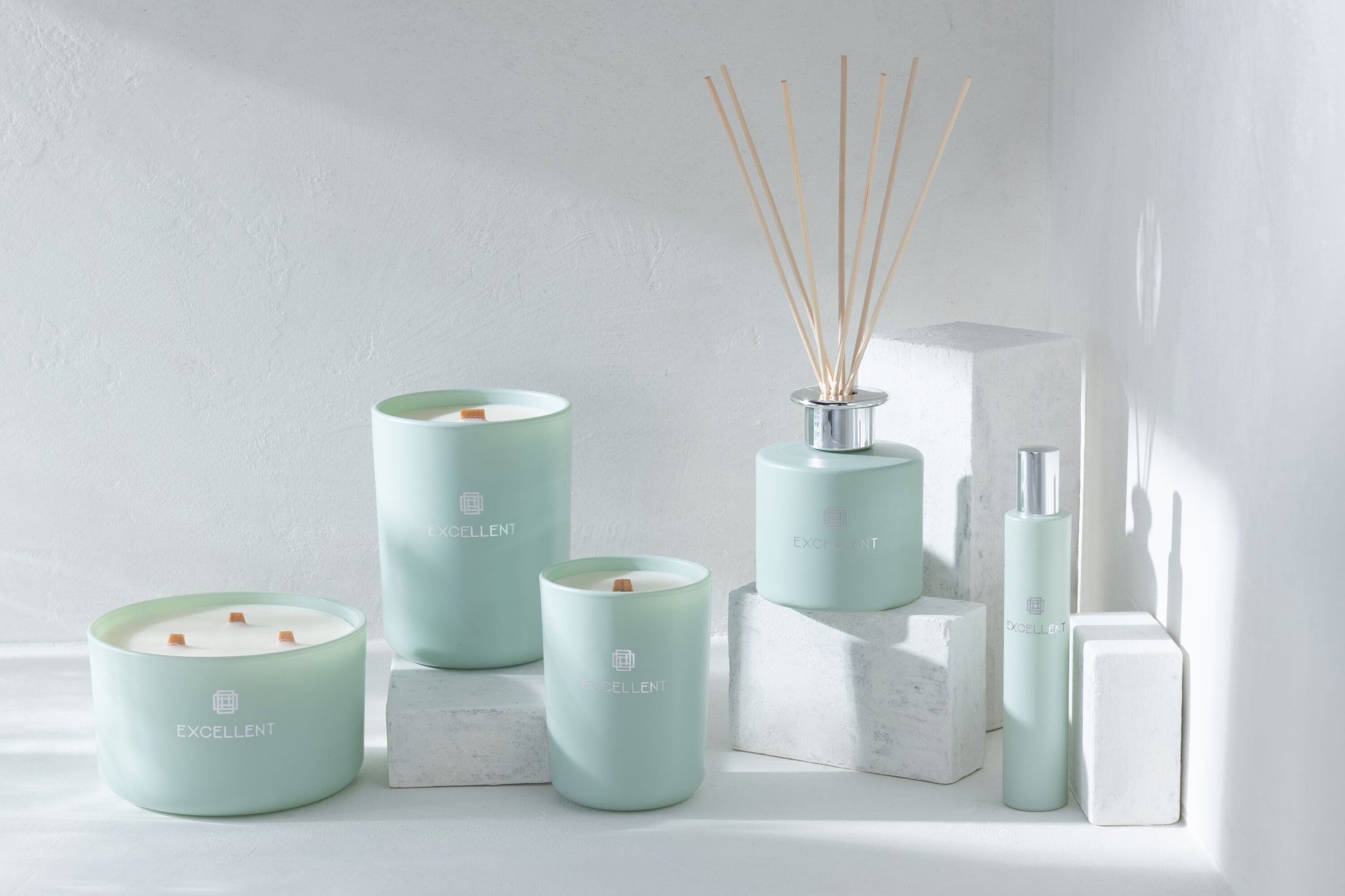 Home Fragrance Excellent Glass Mint Green