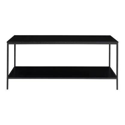 Vita TV-Ständer - TV-Möbel, 2 Ablagen, schwarz, schwarzer Rahmen 100x36x45 cm