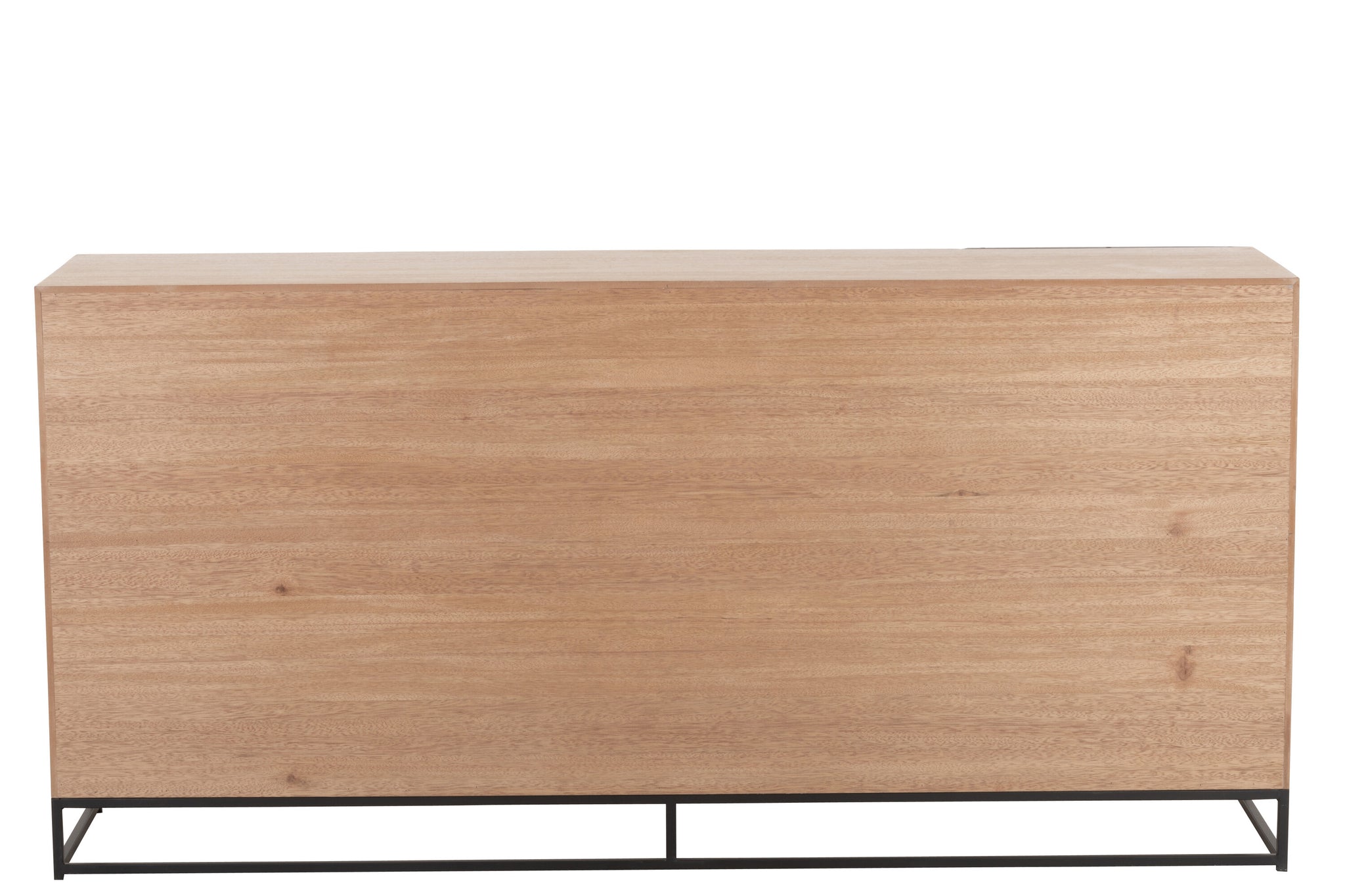 Dresser 4 Doors Zigzag Wood/Metal Natural/Black