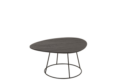 Sidetable Oval Wood/Metal D Br S