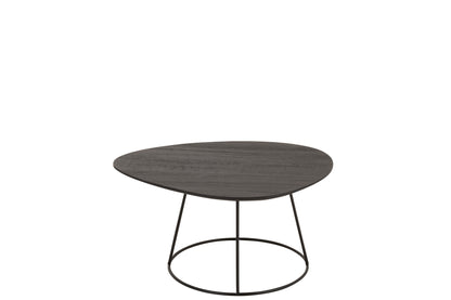 Sidetable Oval Wood/Metal D Br S