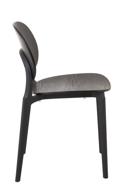 Chair Basic Polyester/Veneer Black