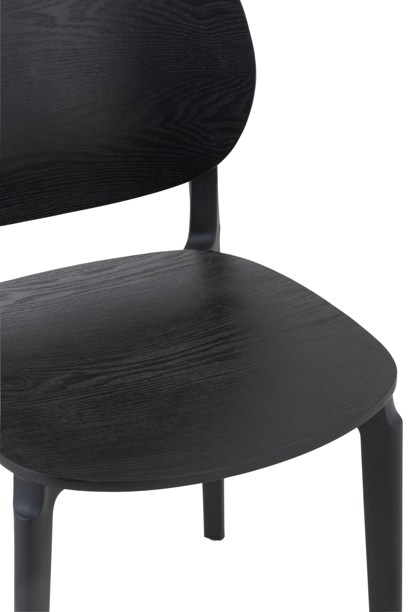 Stuhl, Grundfarbe Polyester/Furnier, Schwarz