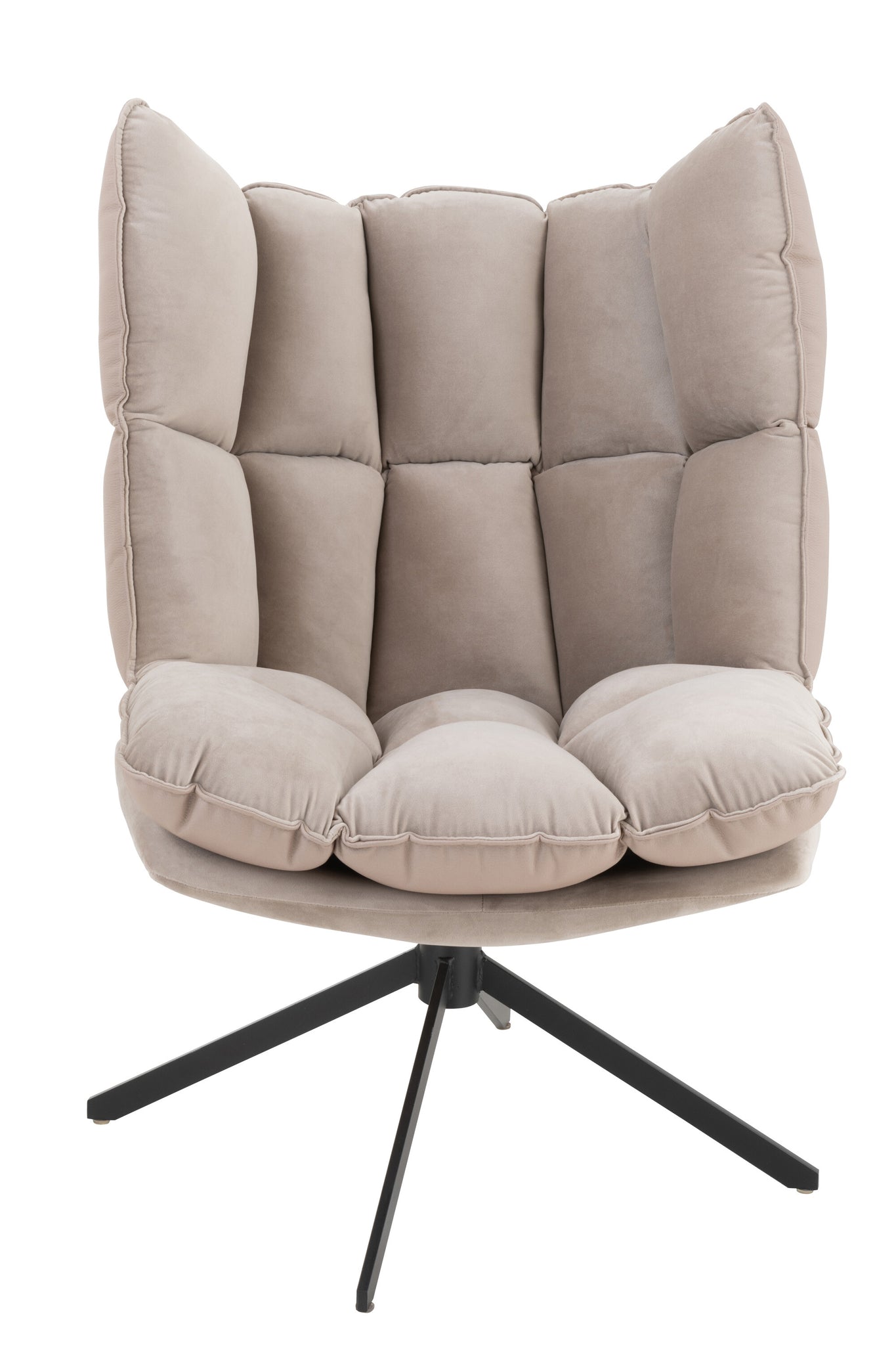 Chair Relax Cushion On Frame Textile/Metal Extra Light Grey