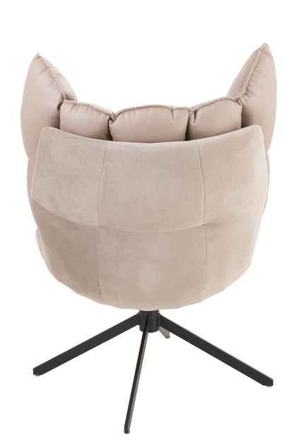 Chair Relax Cushion On Frame Textile/Metal Extra Light Grey