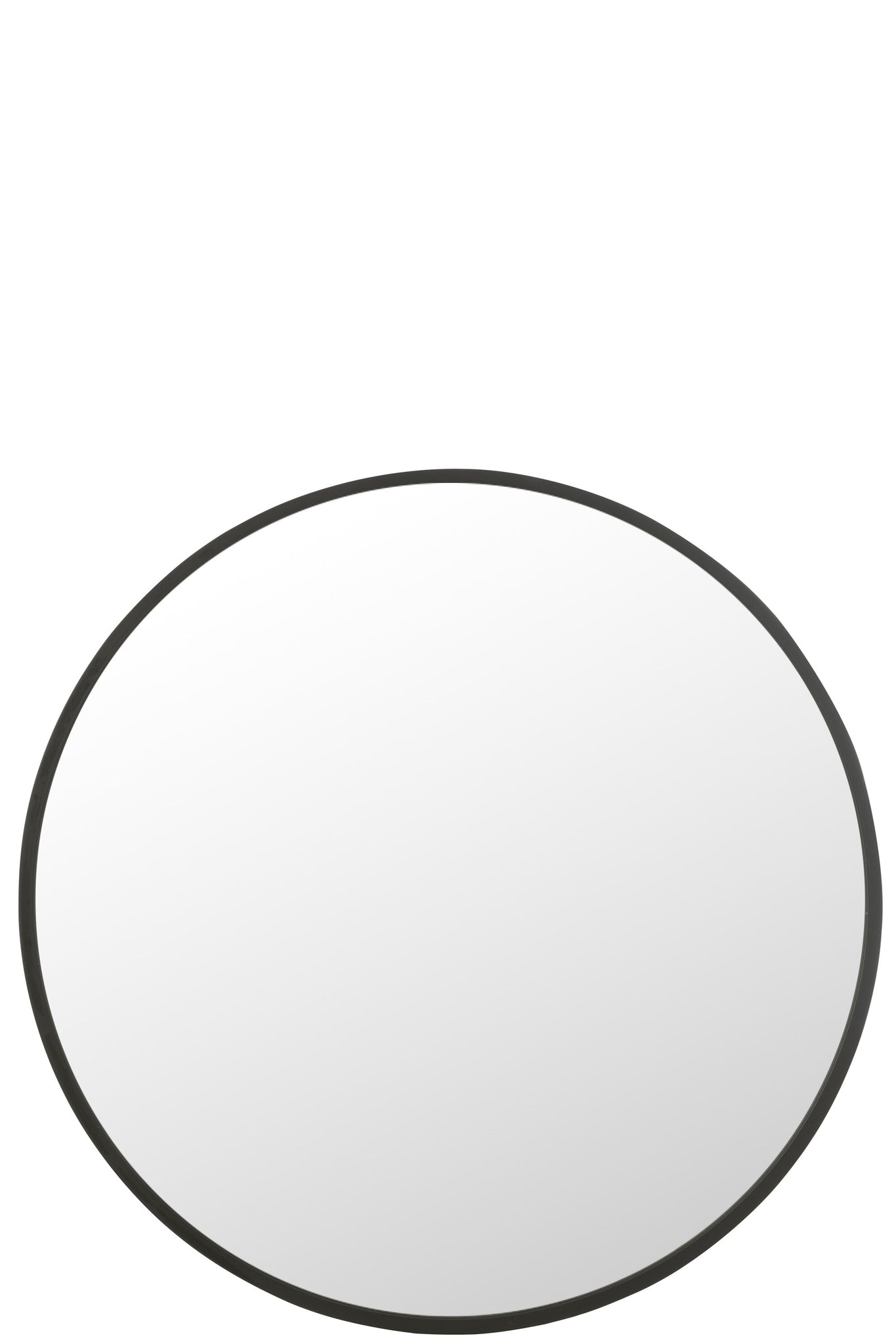 Mirror Round Matt Black Extra Large