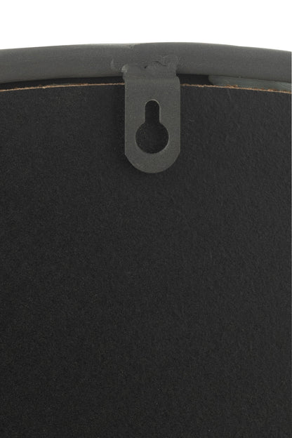 Mirror Round Matt Black Extra Large