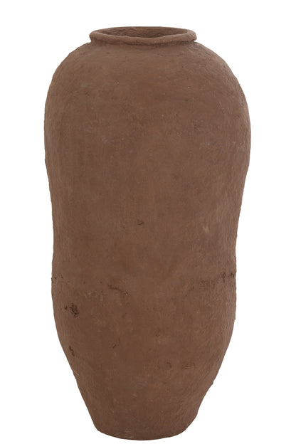 Vase Paper Mache Brown Large