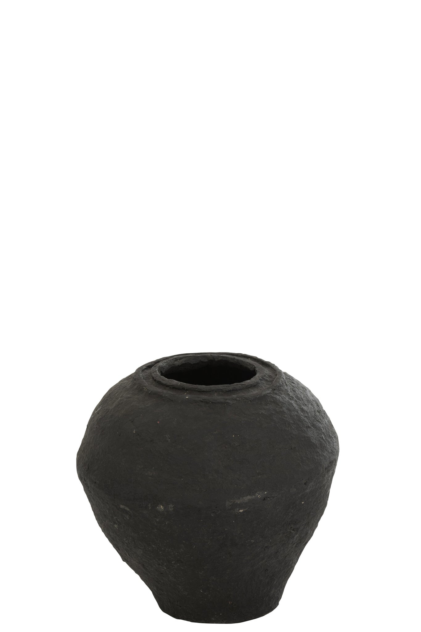Vase Paper Mache Black Small
