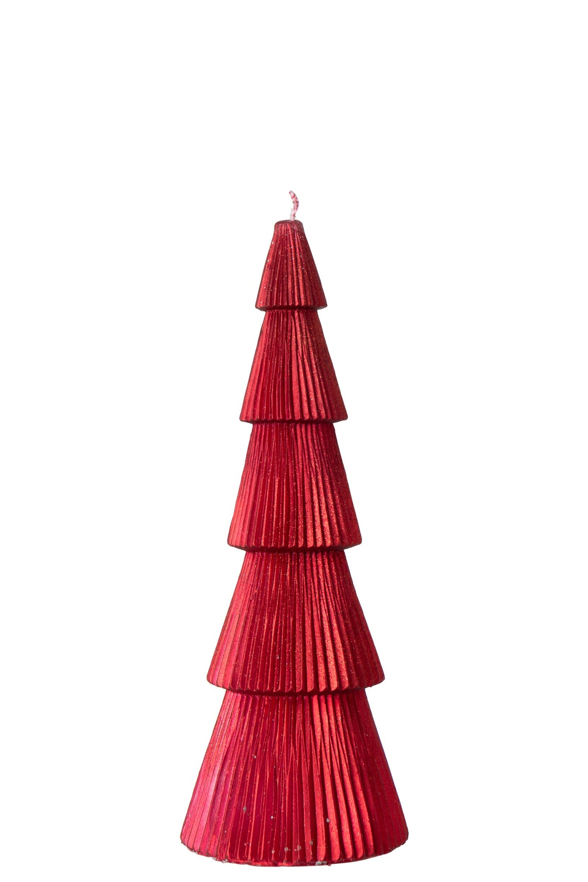 Kaars dennenboom groot – paraffine, kerstrood, Ø10 x 29,5 cm