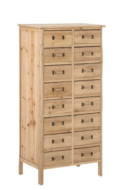 Ladekast Chamonix – vurenhout, naturel, 66×36×127 cm