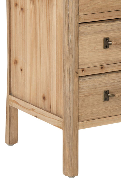 Ladekast Chamonix – vurenhout, naturel, 66×36×127 cm