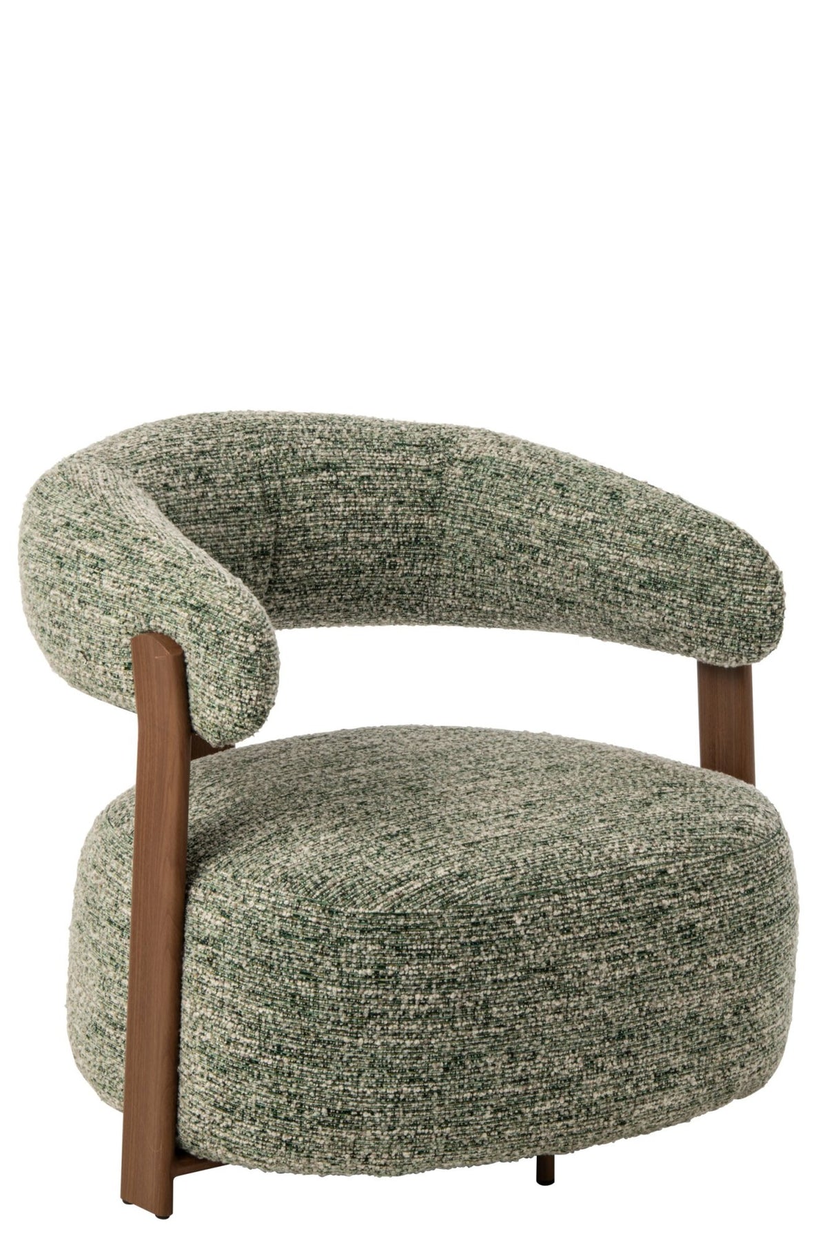 Fauteuil – stof, olijfgroen, 77×78×72,5 cm