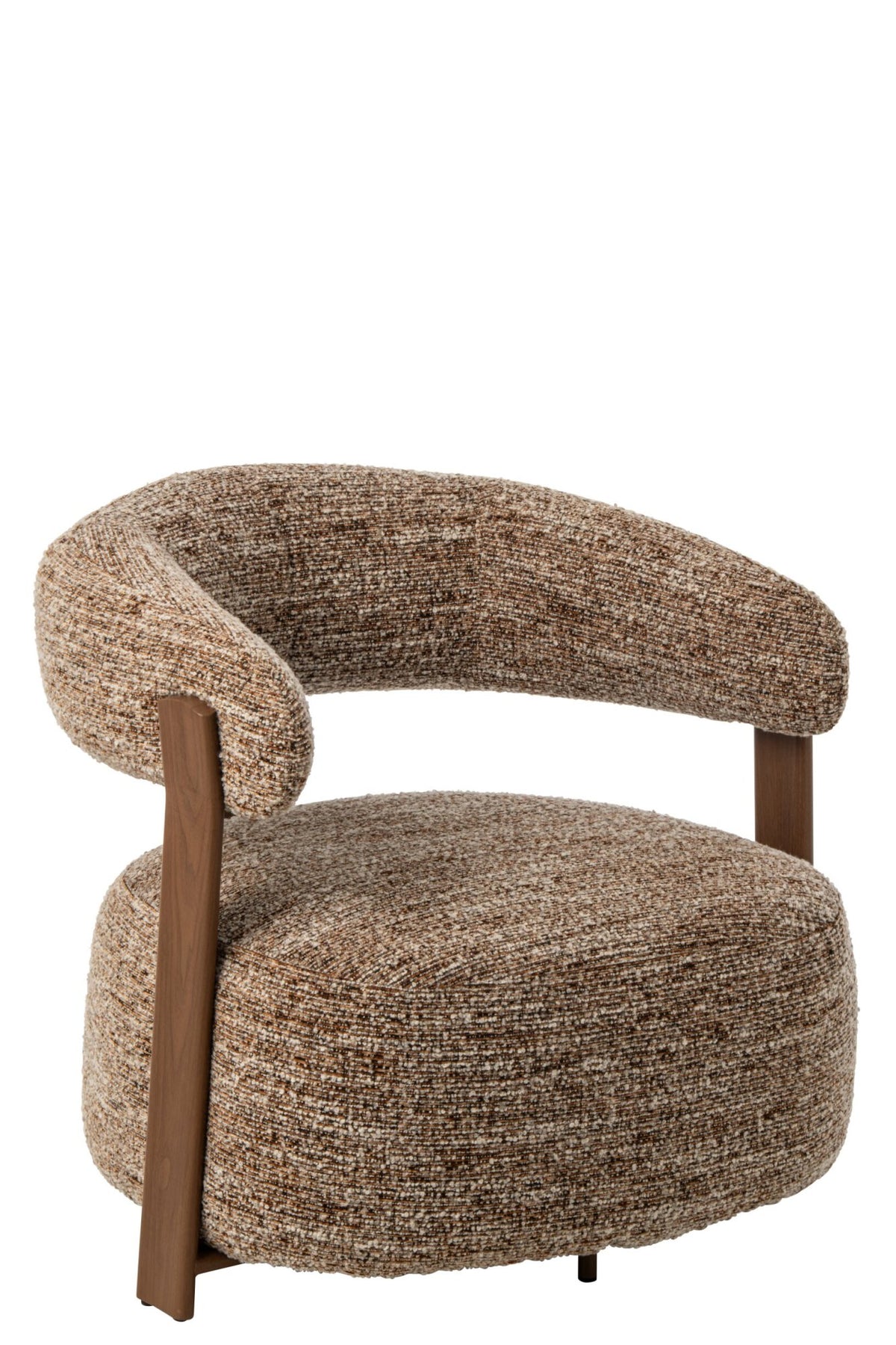 Fauteuil – stof, bruin, 77x78x72,5 cm