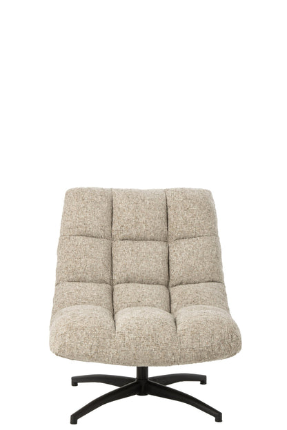 Lounge-Sessel Gesteppt Matel Ecru