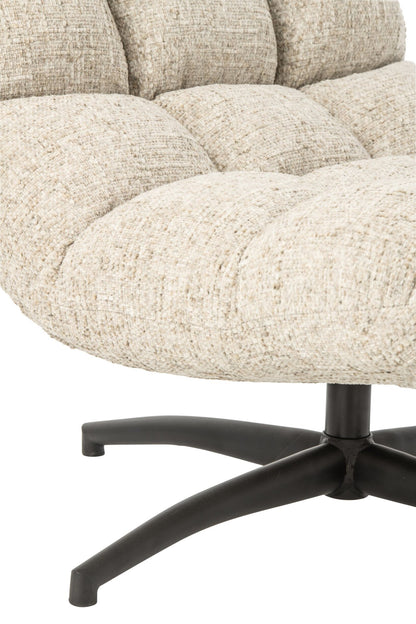 Lounge-Sessel Gesteppt Matel Ecru
