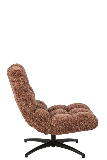 Lounge Chair Gesteppt Matel Terrakotta