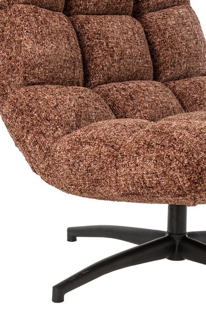 Lounge Chair Gesteppt Matel Terrakotta