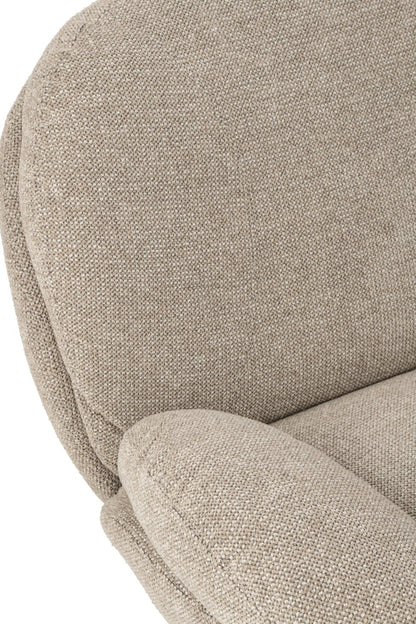 Lounge Chair + Hocker Matel Beige