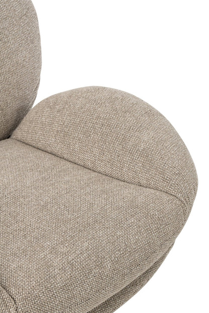 Lounge Chair + Hocker Matel Beige