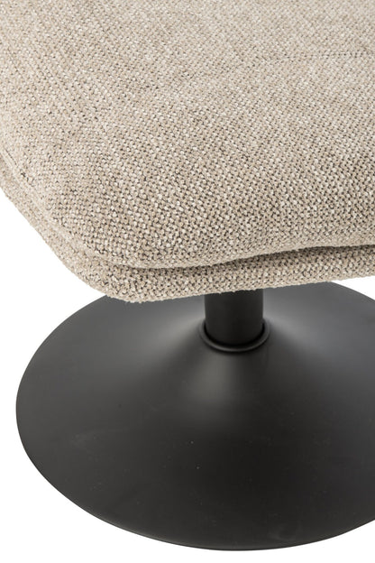 Lounge Chair + Hocker Matel Beige