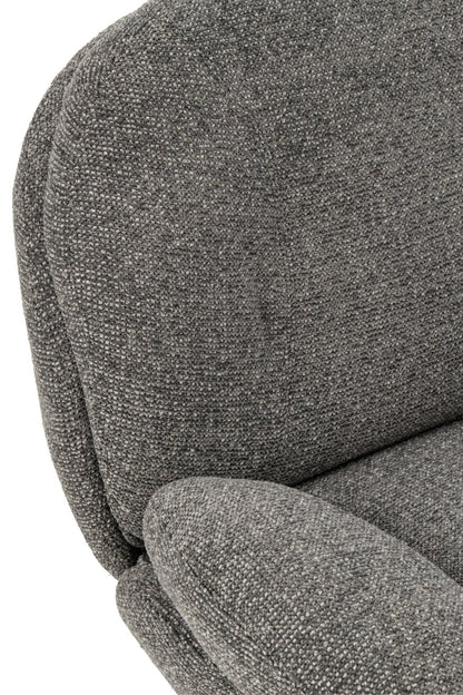 Loungesessel + Fußhocker Matel Dunkelgrau