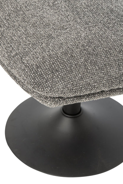 Loungesessel + Fußhocker Matel Dunkelgrau