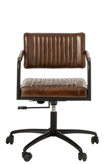 Bürostuhl Leder Braun