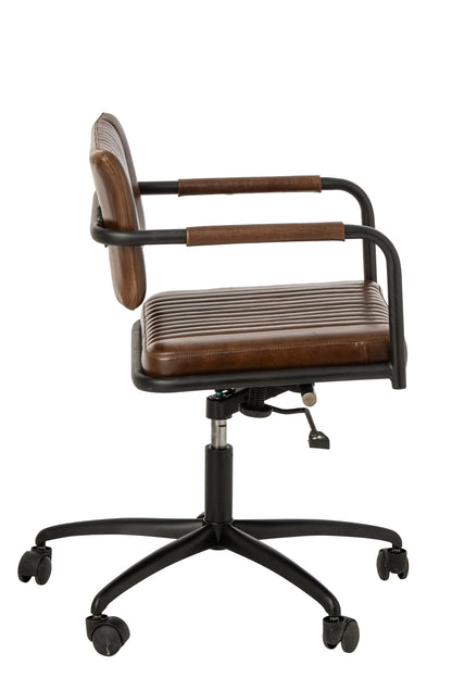 Bürostuhl Leder Braun