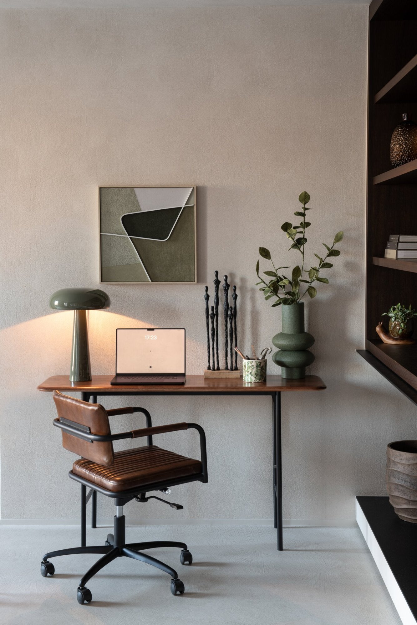 Bürostuhl Leder Braun