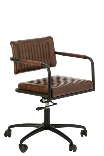 Bürostuhl Leder Braun