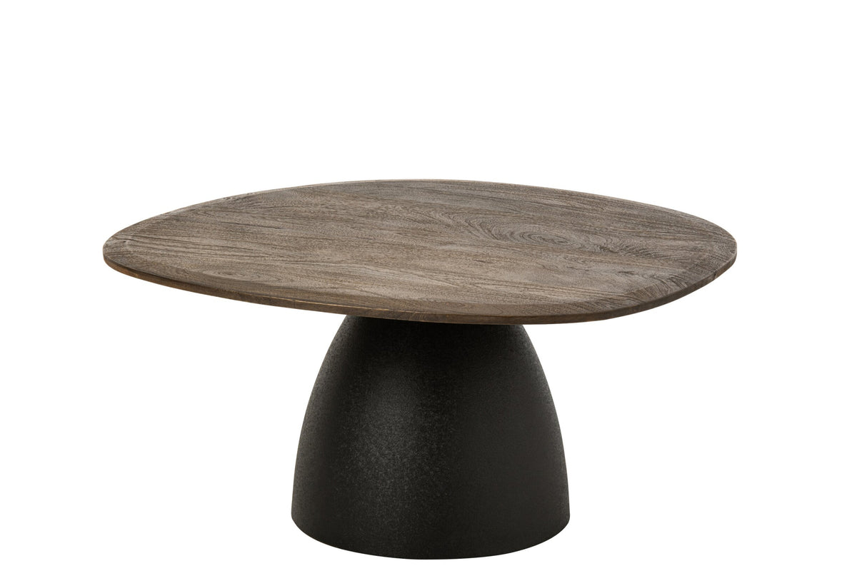 Couchtisch Mangoholz Dunkelbraun/Schwarz