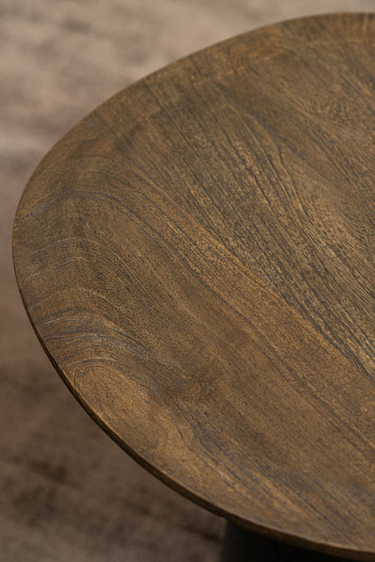 Couchtisch Mangoholz Dunkelbraun/Schwarz