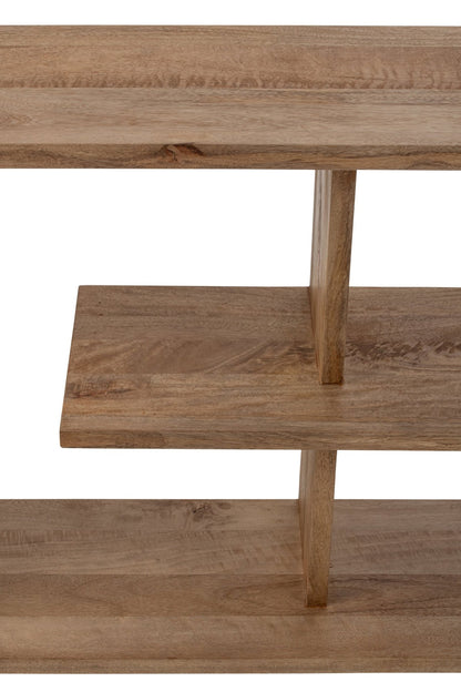 Estantería de madera de mango natural pequeña
