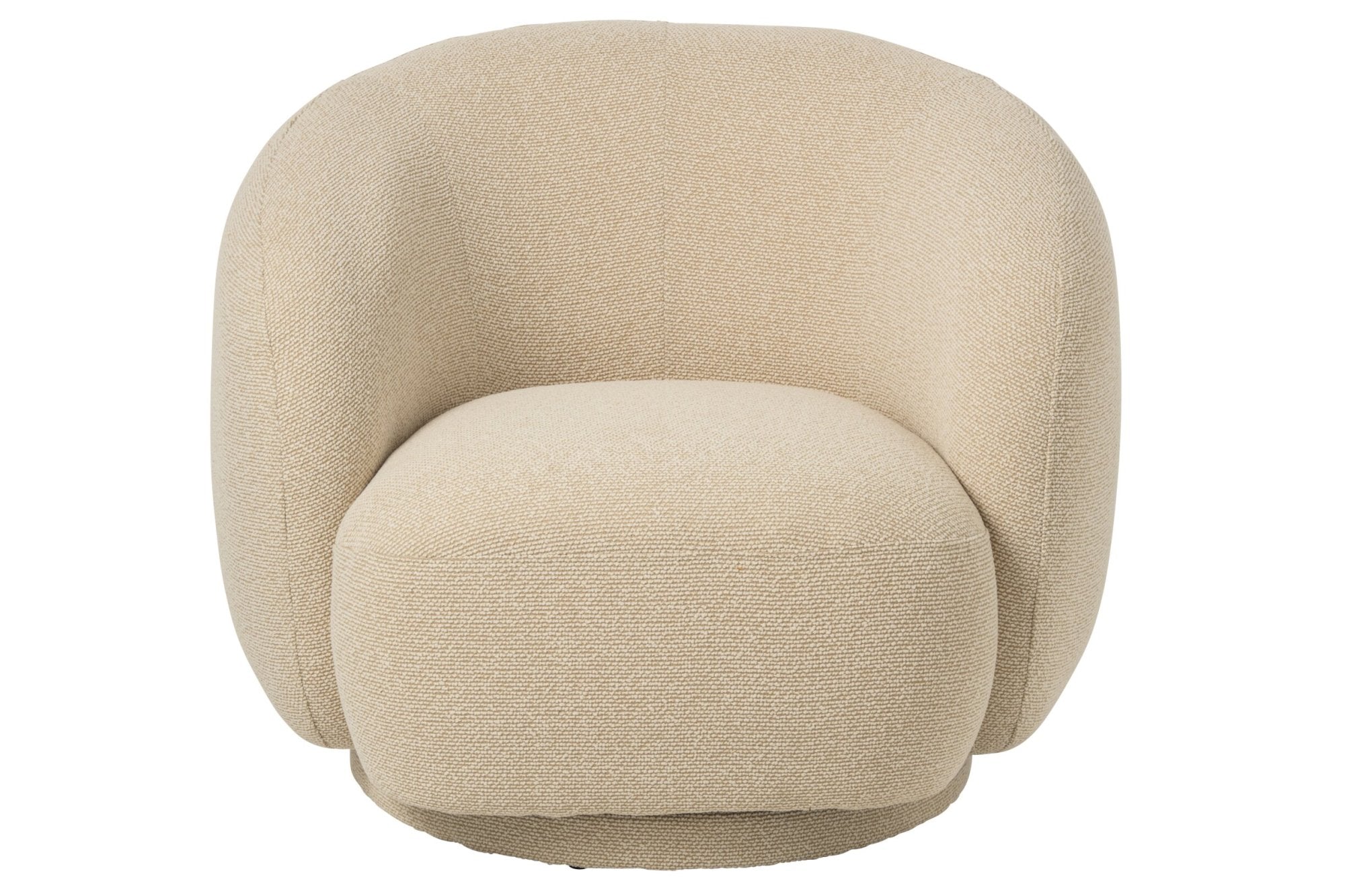Lounge Sessel drehbar Sperrholz/Stoff Ecru