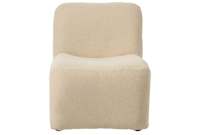Lounge Chair Margo Sperrholz/Stoff Ecru