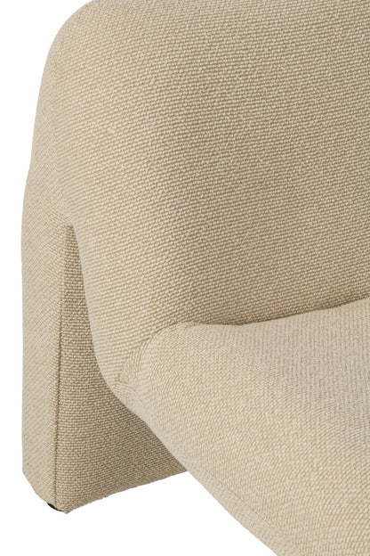 Lounge Chair Margo Sperrholz/Stoff Ecru