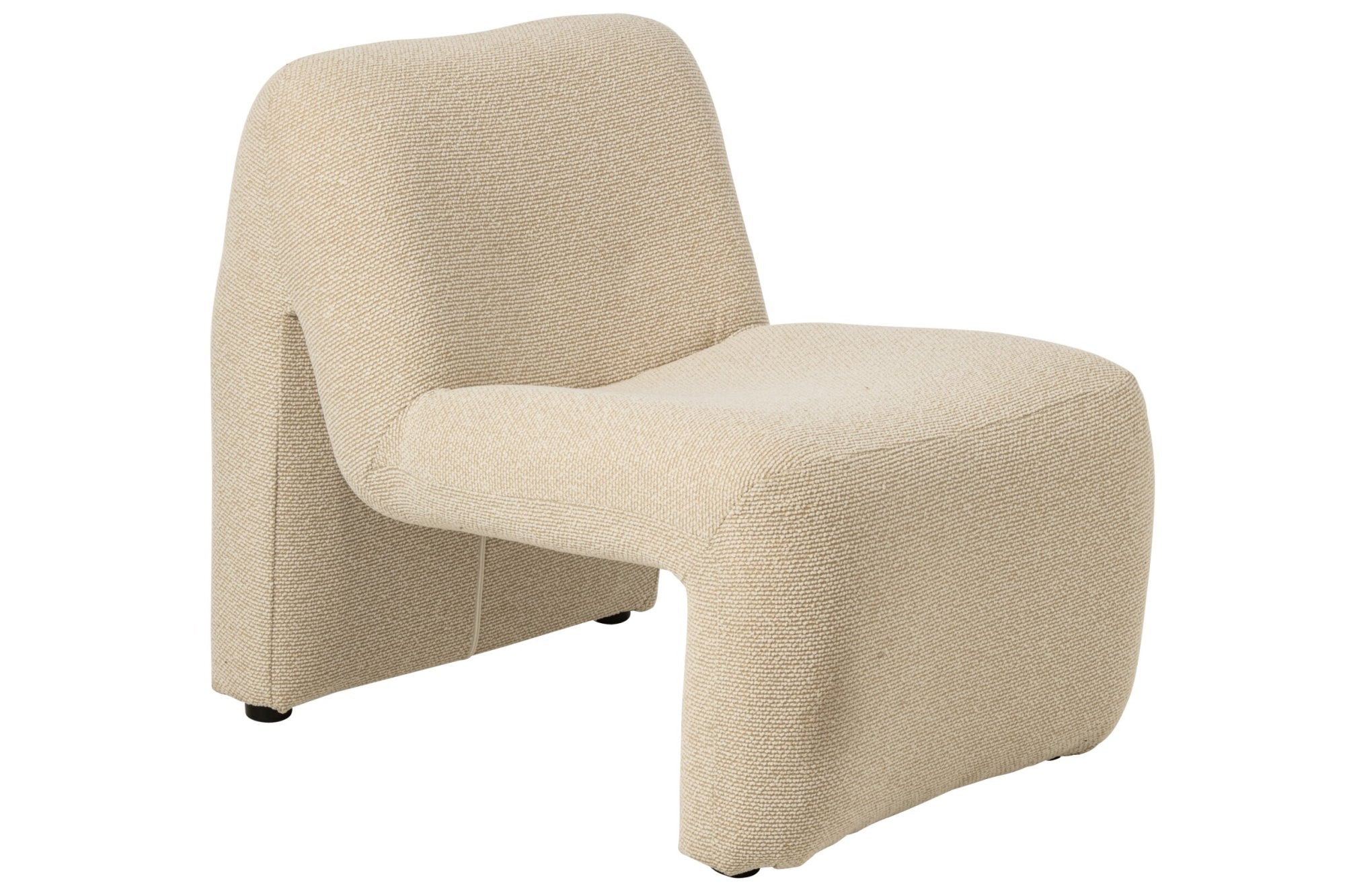 Lounge Chair Margo Sperrholz/Stoff Ecru